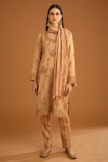 Shyam Narayan Prasad Dori & Thread Embroidered Kurta Set 