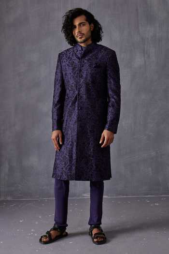 Arjan Dugal Chanderi Silk Kurta Set 