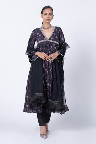 KYROSS Buta Print Anarkali Set 