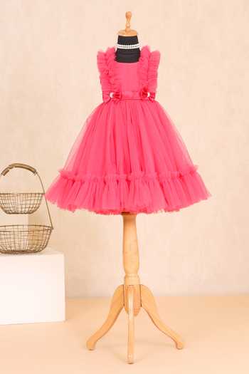 Casa Ninos Ruffle Yoke Tiered Dress 