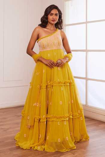 Sonal Pasrija Pearl Embellished Anarkali With Dupatta 