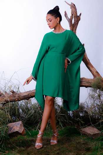 Omana By Ranjana Bothra Pearl Embellished Dress 