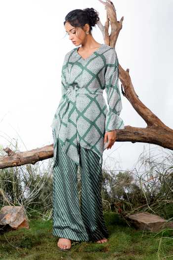 Omana By Ranjana Bothra Bandhani Print Top With Pant 