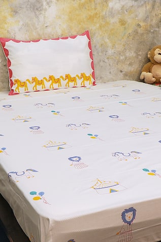 I Am Going To The Circus Print Bed Set 