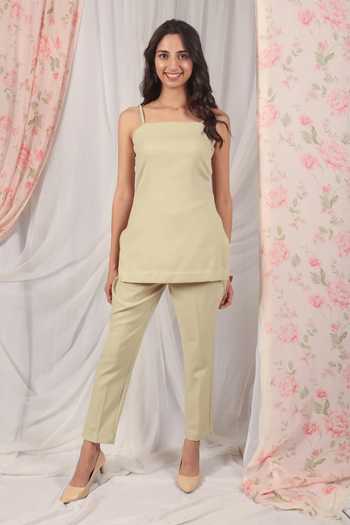 HOUSE OF TA-YA Cotton Sleeveless Top & Pant Set 