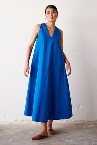 Kharakapas Clear Skies V Neck Dress 