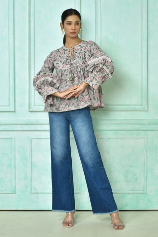Samyukta Singhania Dawn Cotton Printed Top