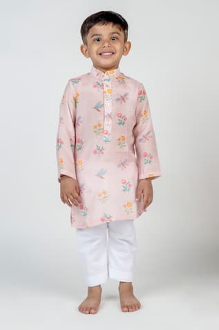 MR Brat Dragon Fly Print Kurta & Pant Set 