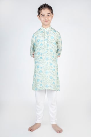 MR Brat Floral Print Kurta & Pant Set 