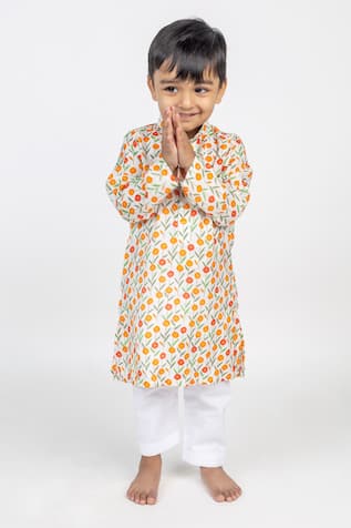 MR Brat Floral Pattern Kurta & Pant Set 