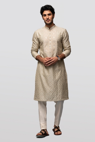 Asuka Chanderi Silk Embroidered Kurta Set