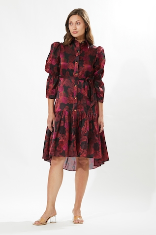 Meadow Juliet Rosa Print Dress