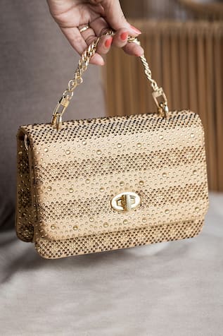 House Of Bio Chloe Crystal Embellished Clutch 