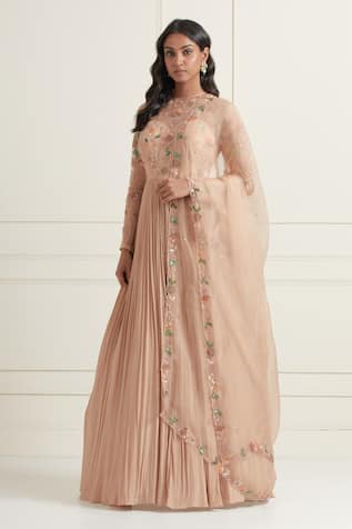 Ikshita Choudhary Hand Embroidered Yoke Anarkali With Dupatta 