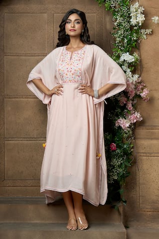 Aariyana Couture Hand Embroidered Yoke Kaftan 