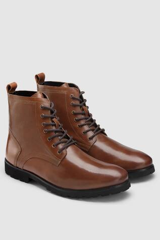 Brown Leather Ankle Boots 