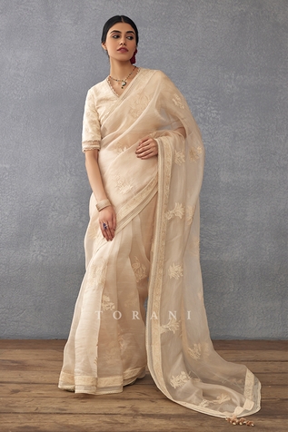 Torani Mradu Pakhi Saree With Dori Work Blouse