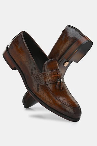 Lafattio Leather Tasselled Loafers 