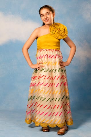 One Shoulder Organza Dress 