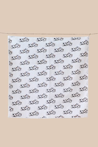 Mother Baby Elephant Hand Print Baby Playmat 