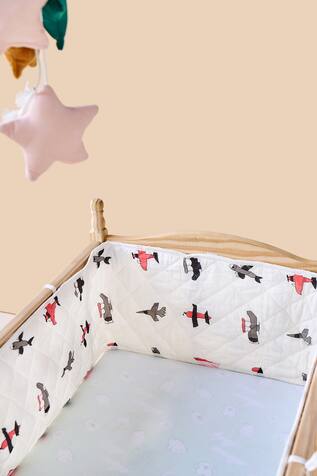 Jet Plane Print Baby Bed Bumper 2 Pcs Set 