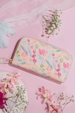 Cynthia Watercolour Floral Print Wallet 