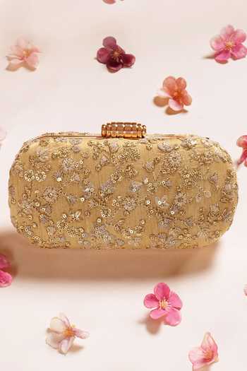 Amyra Elan Zari Embroidered Clutch 