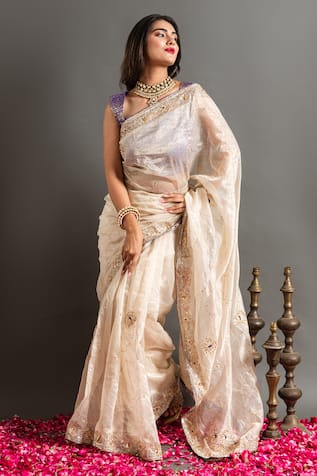 Designer blouse clearance for white saree