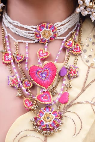 Dabka Embroidered Necklace 