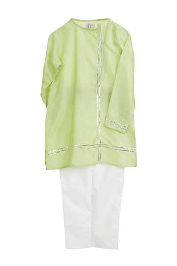 MI Dulce AN'YA Round Neck Gota Embellished Kurta Set 