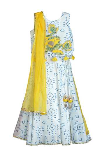 MI Dulce AN'YA Bandhej Print Lehenga Set 