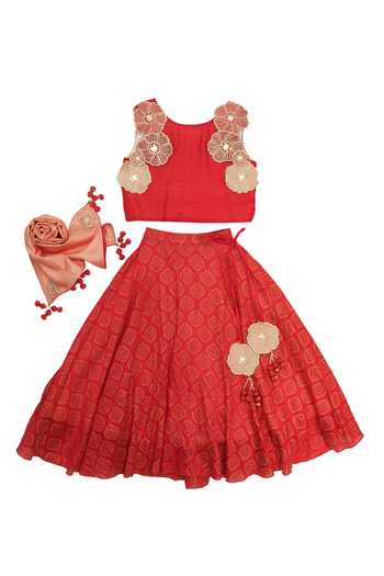 MI Dulce AN'YA Foil Print Lehenga Set 