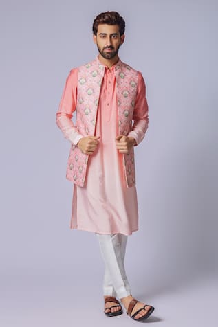 Chatenya Mittal Ombre Cotton Silk Kurta Set 