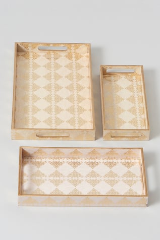 Rectangle Shaped Tray 3 Pcs Set 