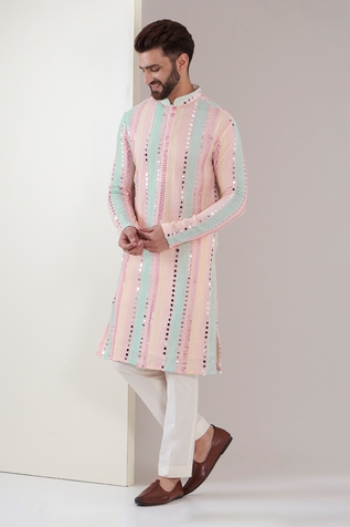 Kasbah Mirror Work Full Sleeve Kurta