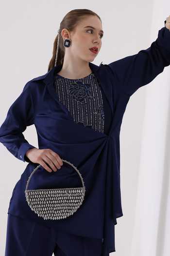 FOREVER NOOR Moonshine Crystal Tasselled Bag 
