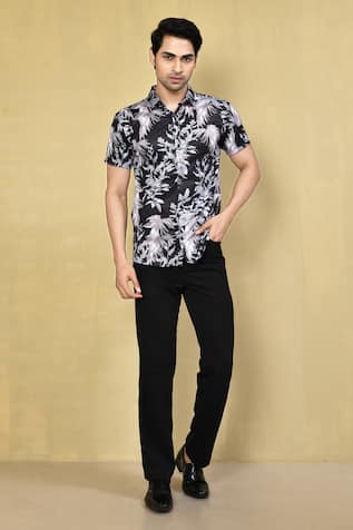 Arihant Rai Sinha Floral Print Lycra Shirt 