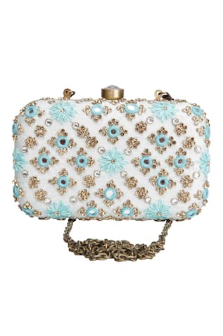 Mirror Work Hand Embroidered Clutch 
