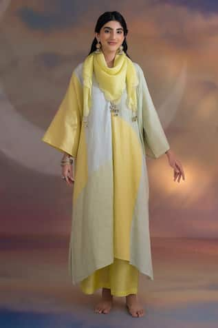 Kacha Tanka Chanderi Kaftan Palazzo Set 