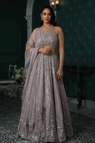 Jiya by Veer Design Studio Floral Embroidered Lehenga Set