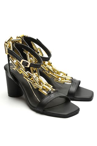 NIDHI BHANDARI Chain Embellished Block Heels 