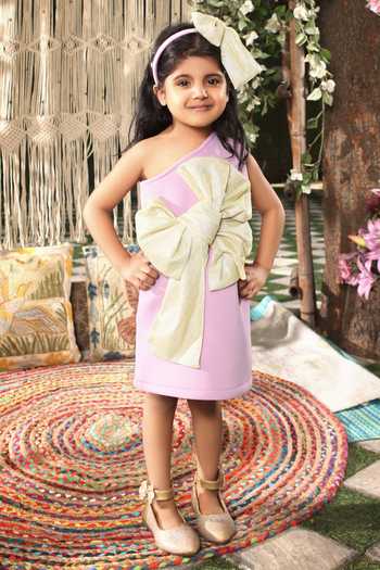 FAYON KIDS One Shoulder Dress 
