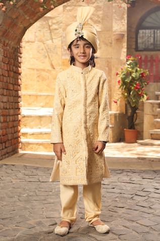 Lucknowi Achkan & Pant Set 