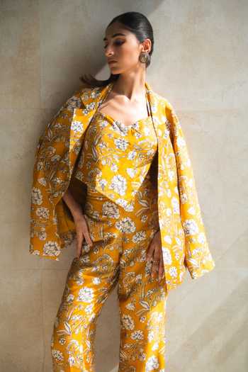 Shachi Sood Floral Print Blazer & Pant Set 