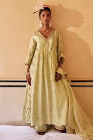 PUNIT BALANA Zardozi Embroidered Anarkali Set