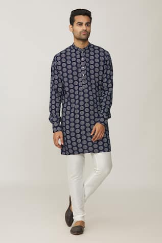 Cotton Geometric Print Kurta Set 