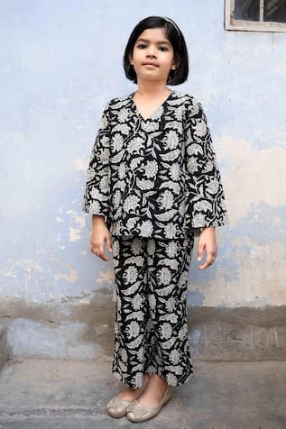 Khubani Block Print Kurta & Pyjama Set 