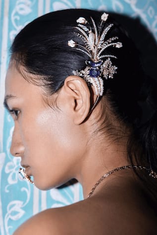 Outhouse Le Sunset Palm Embellished Brooch 