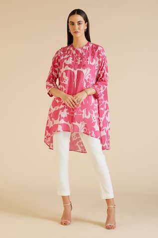 Pankaj & Nidhi Cleo Floral Print & Embellished Tunic 