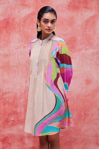Pankaj & Nidhi Dune Effortless Printed Dress 